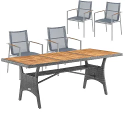 Garten-Sitzgruppe 5-tlg Akazienholz FSC®-zertifiziert