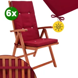 Stuhlauflage 6er-Set Rot für Hochlehner Vanamo