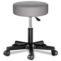 Rollhocker Kunstleder Grau 360° drehbar