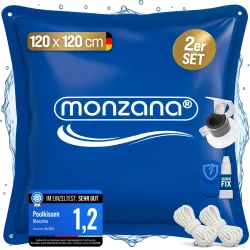 Poolkissen 2er-Set Blau 120x120cm -20°C