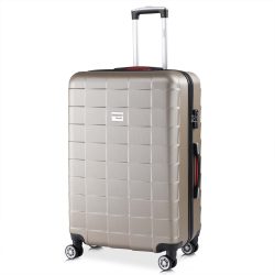 Hartschalenkoffer XL Rollen 360º Reisekoffer 105L Champagner ABS