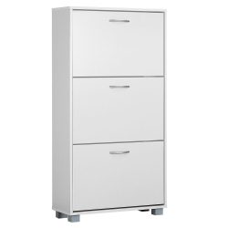 Schuhschrank mit 3 Klappen Weiß