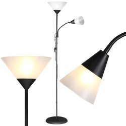 Stehlampe Alissa Schwarz 175x28cm