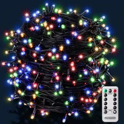Lichterkette Weihnachten Bunt 40m Fernbedienung