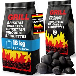 Holzkohlebriketts 6er-Set je 3kg