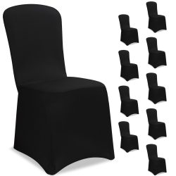 Stuhlhusse 10er-Set Schwarz