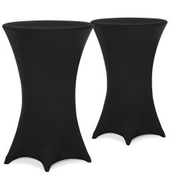 Stehtischhusse 2er-Set Schwarz Ø60cm