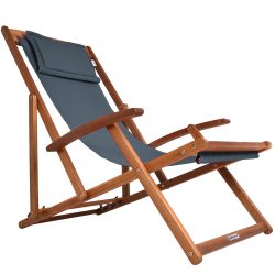 Gartenliege Anthrazit Akazienholz 94x60x94cm