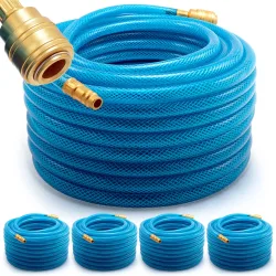 Druckluftschlauch 5er-Set 20m Schnellkupplung/Stecker