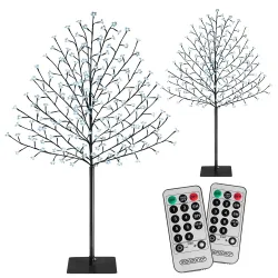 Kirschblütenbaum 2er-Set Kaltweiß 220cm In-/Outdoor + Fernbedienung