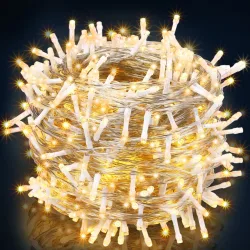 Lichterkette Weihnachten Warmweiß 60m transparent