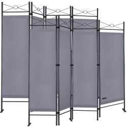 Paravent Lucca 2er-Set Anthrazit 180x163cm