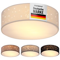 Deckenlampe Weiß Stoff Ø38cm Sternenhimmel
