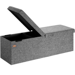 Sitzbank Dunkelgrau 115x38x38cm mit Klappdeckel