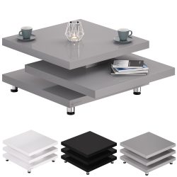 Couchtisch New York Grau 72x72cm verstellbar