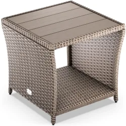 Polyrattan Beistelltisch Vedis Creme 45x45x40cm