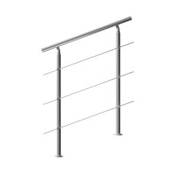 Treppengeländer Edelstahl 100cm 3 Streben
