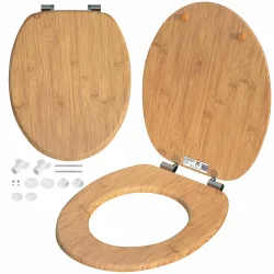 Toilettensitz Bambus mit Absenkautomatik MDF