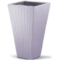 Blumentopf Sand Polyrattan-Optik 70x40x40cm
