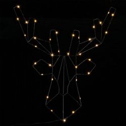 LED Rentier Weihnachten Metall Warmweiß