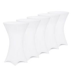 Stehtischhusse 5er-Set Weiß Ø60cm