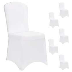 Stuhlhusse 6er-Set Weiß OEKO-TEX®