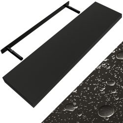 Wandregal Schweberegal 90cm Schwarz + Halterung