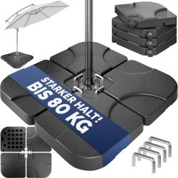 Platten für Schirmständer 4er-Set 105x105x7cm
