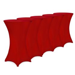 Stehtischhusse 5er-Set Bordeaux Ø60cm