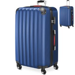 Hartschalenkoffer XL Rollen 360º Reisekoffer 90L Blau ABS