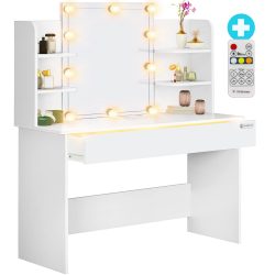 Schminktisch Lucia Weiß 140x110x40cm mit LED