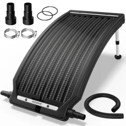 Poolheizung Solar Anthrazit 112x55x14cm Sonnenkollektor Solarheizung