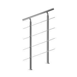 Treppengeländer Edelstahl 80cm 4 Streben