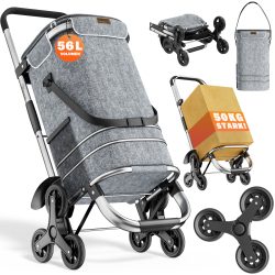 Einkaufstrolley Treppensteiger Grau