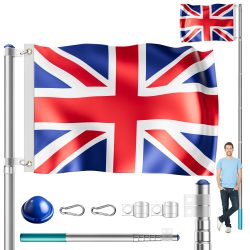 Fahnenmast Alu 630cm inkl England/UK-Flagge
