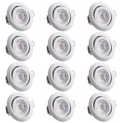 LED Einbauleuchte Krog 12er-Set Weiß