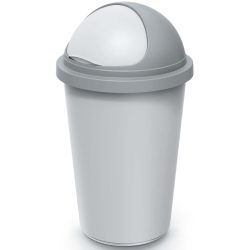 Mülleimer Silber/Grau Kunststoff 50L