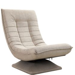 Sessel Aberdeen Creme Stoff 5fach verstellbar 360 Grad drehbar klappbar