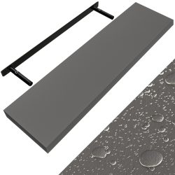 Wandregal Schweberegal 90cm Grau + Halterung