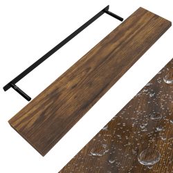 Wandregal Schweberegal 110cm Eiche dunkel + Halterung