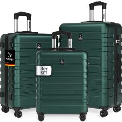 Hartschalenkoffer New York Set 3-tlg Grün Rollen 360º ABS