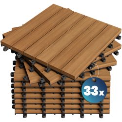 Holzfliese Akazienholz FSC®-zertifiziert 33er-Set 30x30cm