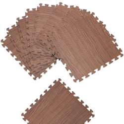 Bodenschutz-/Puzzlematten 8-tlg Braun Holzoptik