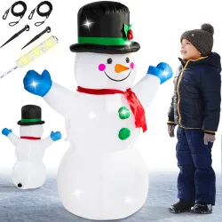 Aufblasbare Weihnachtsdeko Schneemann XL beleuchtet 120cm