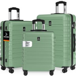 Hartschalenkoffer New York Set 3-tlg Pastellgrün Rollen 360º ABS