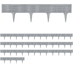 Beeteinfassung 2er-Set Grau 7,8m