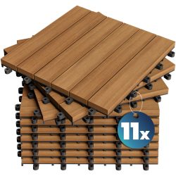 Holzfliese Akazienholz FSC®-zertifiziert 11er-Set 30x30cm