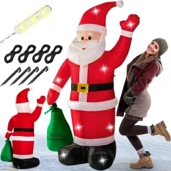 Aufblasbarer Weihnachtsmann mit Beleuchtung