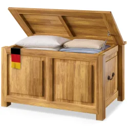 Holztruhe Akazienholz 85x44x48cm