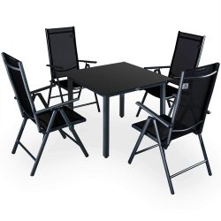 Garten-Sitzgruppe Bern 5-tlg Anthrazit Alu